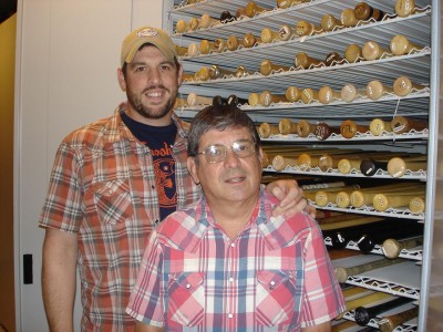 me and dad at bat vault.JPG